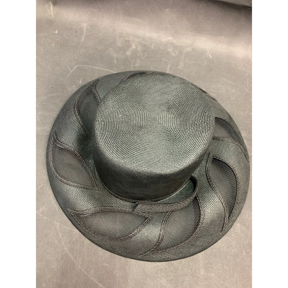 Anita Pineault Canda vintage Straw Retro Hat Black